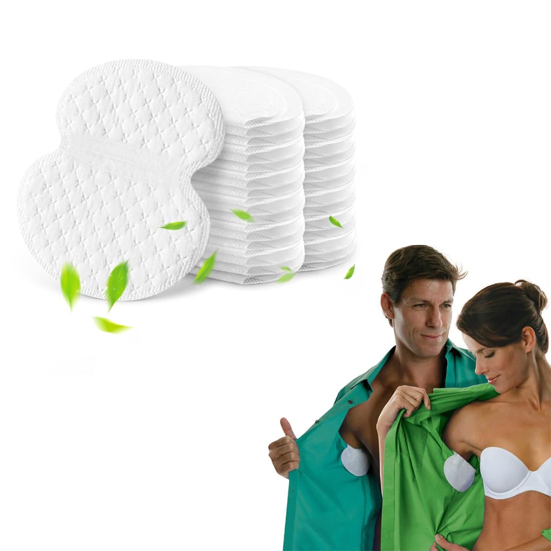 80 Pezzi Ascellari Autoadesivi, Anti-Sudore, Invisibili, Comfortevoli, Pastiglie per Sudore, Cuscinetti per Ascelle Unisex, Leggero e Traspirante, Super Assorbente, Donna e Uomo