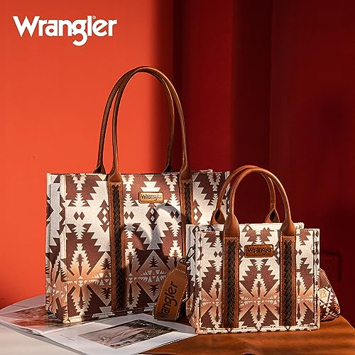 Image of Wrangler Aztec Tote Bag for Women Boho Shoulder Purses and Handbags