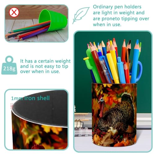 Porte-stylo dinde en métal durable, accessoire de bureau haute qualité - 4