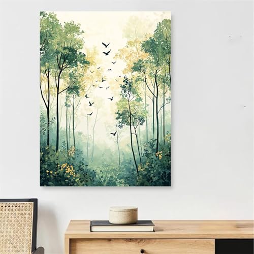 DIY Peinture par Numéro Paysage pour Décoration Murale Salon