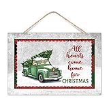Photo Gallery nabrand targa in legno con scritta "all hearts come home for christmas truck & tree in legno targa in legno rustica per cucina, sala da pranzo, regali per lui 30 x 20 cm Photo Gallery nabrand targa in legno con scritta "all hearts come home for christmas truck & tree in legno targa in legno rustica per cucina, sala da pranzo, regali per lui 30 x 20 cm