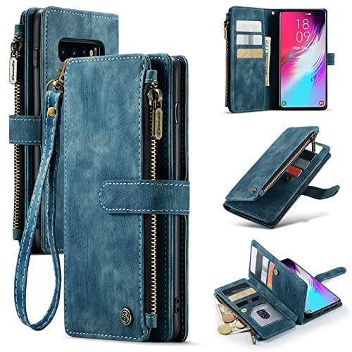 Protection Samsung S10 Plus portefeuille en cuir pour usage quotidien actif