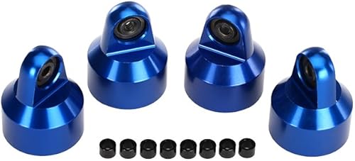 Traxxas 7764A Tapones de choque GTX de aluminio anodizado azul con espaciadores (juego de 4)