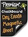 Bigtime 16" Flexible Magnetic Black Dry Erase Chalkboard Design | Message Board for Refrigerator | Use as Weekly Planner Calendar | Make Your Own Behavior or Reward Chart | Magnet Sheet is Cuttable