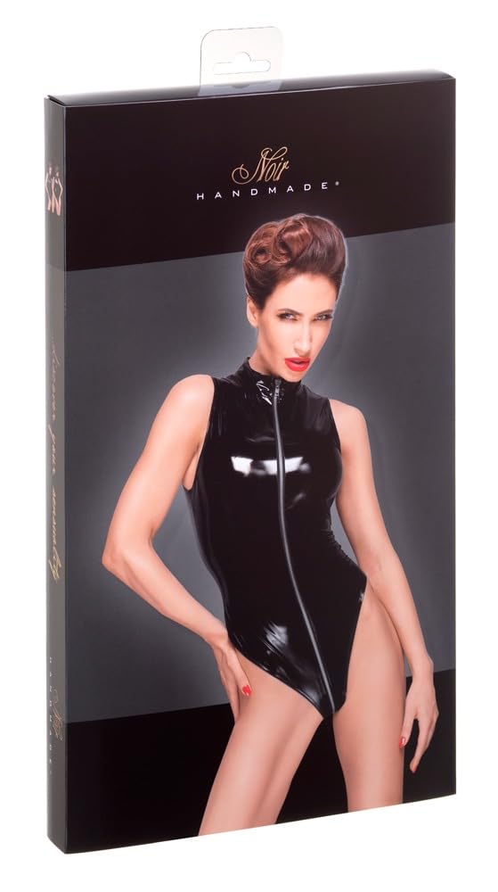 Noir Handmade Hochgeschnittener Pvc Body Schwarz 1 Er Pack ' X Milliliters Set regalo e kit erotici Donna (Pacco da 1)