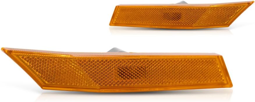 CarLights360: For 2006 2007 2008 2009 Ford Fusion Side Marker Light Assembly Driver and Passenger Side Pair w/Bulbs DOT Certified - Replaces FO2550142 FO2551142 | 6E5Z 13200 D, 6E5Z 13200 C