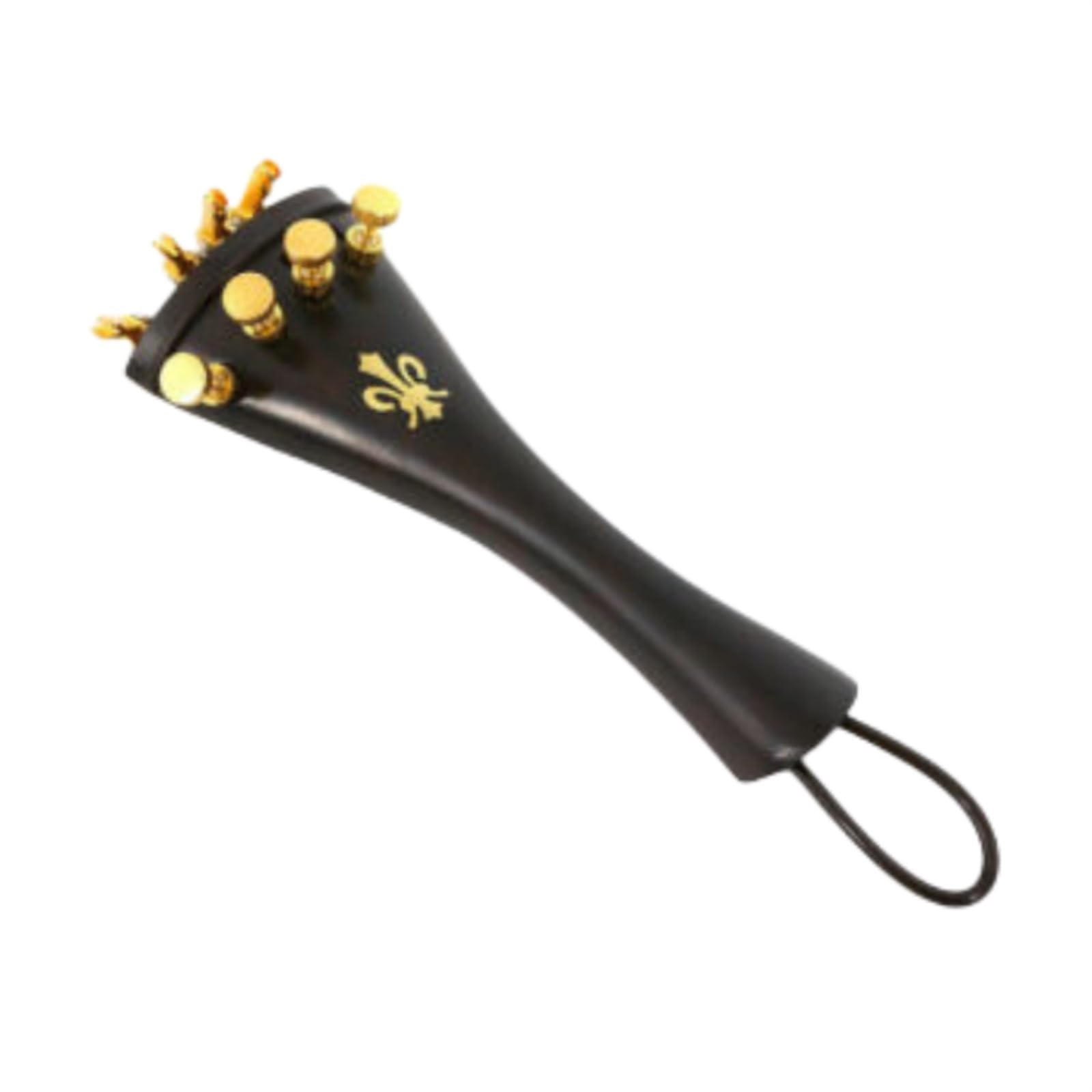 Parti di ricambio per violino Cordiera Per Violino Intarsiata Con Conchiglie Con 4 Accordatori Di Precisione In Oro E Cordiera.