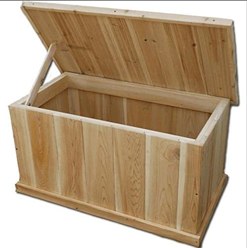 Smith Family Mills 16153 Classic Cedar Deck Box with Plywood Bottom, 4-Foot, Natural