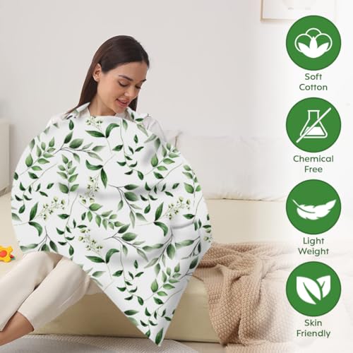 Image of a baby cherry-Nursing Cover, Nursing Covers for Feeding Mom, Feeding Cover Breastfeeding Mother, Feeding Cover for Mom, Multi-Use, Breathable, 360 Full Privacy (Green),1 Count