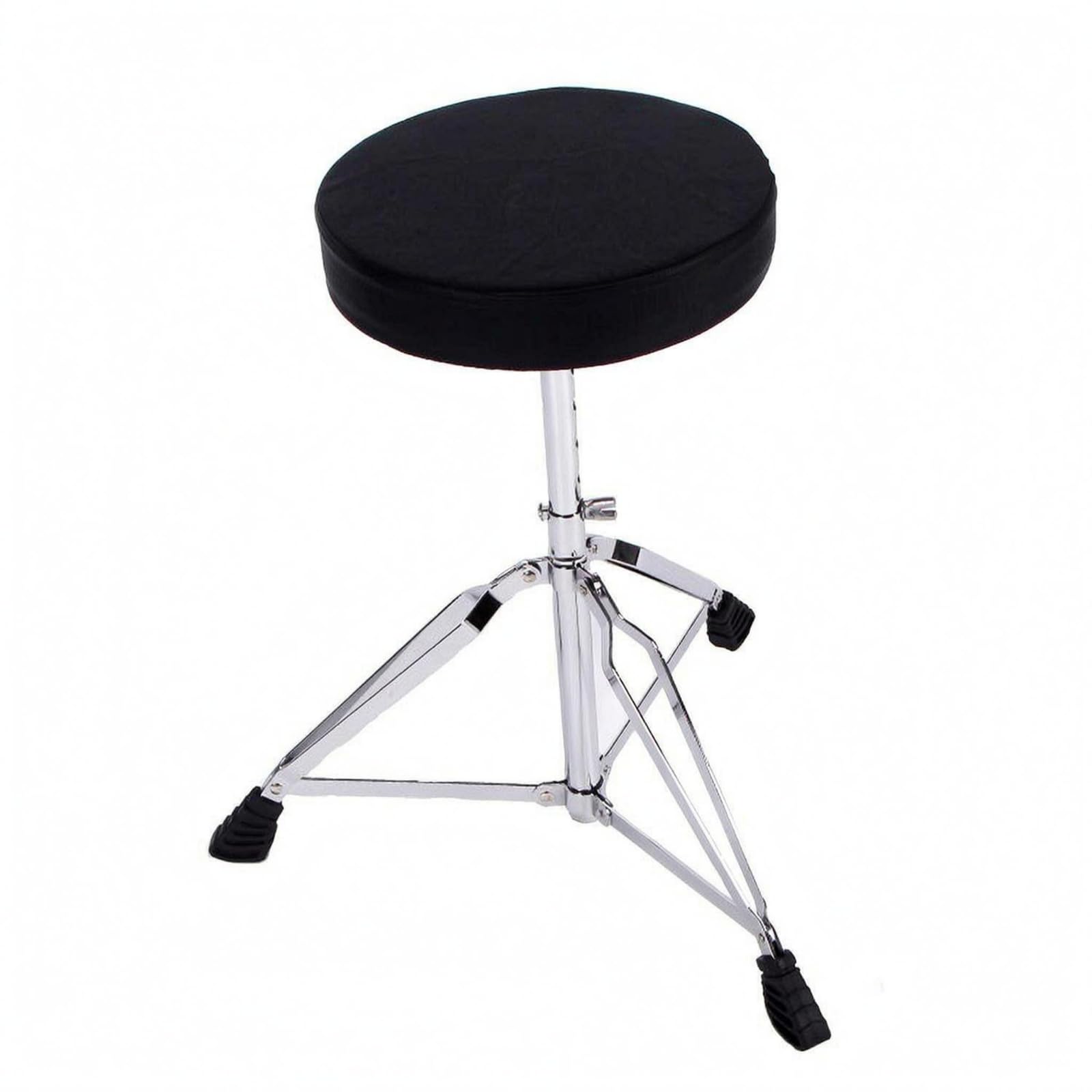 kowaku Asiento de Batería Ajustable Taburete Trípode Silla Plegable Banco Acolchado con Regulable y Base Antideslizante Adecuado para Escenario Escuela de Música