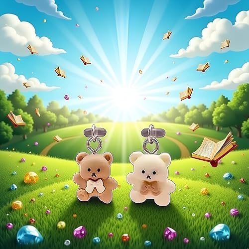 4Pcs Cute USB C Dust Plug, Cartoon Bear Type C Dust Plug Cover, Type C Dust Plug with Bear Pendants, Phone Charging Port Protector, USB C Anti Dust Cover for Cell Phone, Anti-Dust Plugs image 5