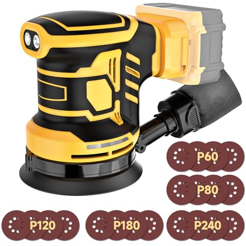 5-Inch Random Orbital Sander, Cordless Sanding Machine Compatible with Dewalt 20V Battery(NO...