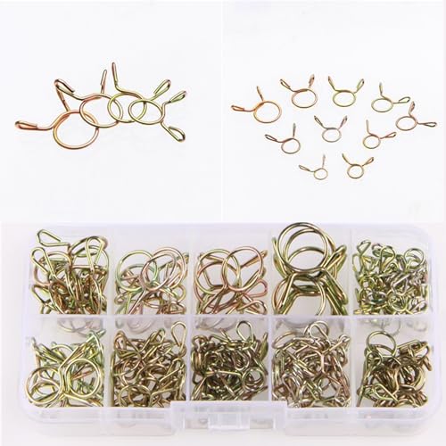 Aatpuss 155 Pezzi Fascette Stringitubo, Fascette Stringitubo Con Prestazioni Anticorrosione, 10 Misure, Flessibile Per Linea Del Carburante, Tubo Dell