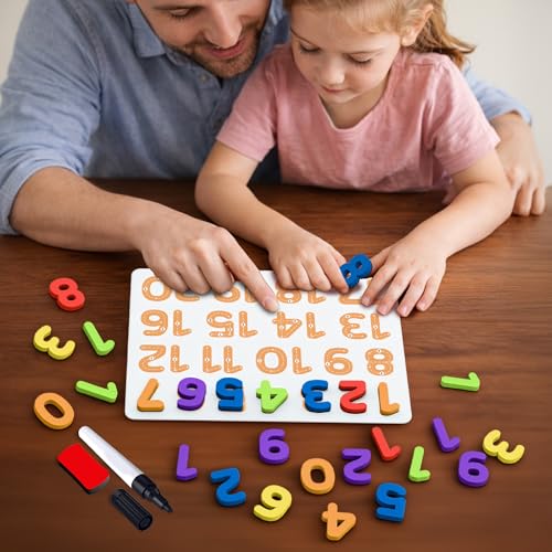 Image of Play Panda Learn to Write Numbers Magnetic Learning Board Game for Kids