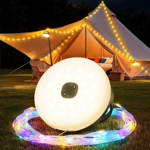 Luces de camping con 13 modos y batería recargable para exteriores
