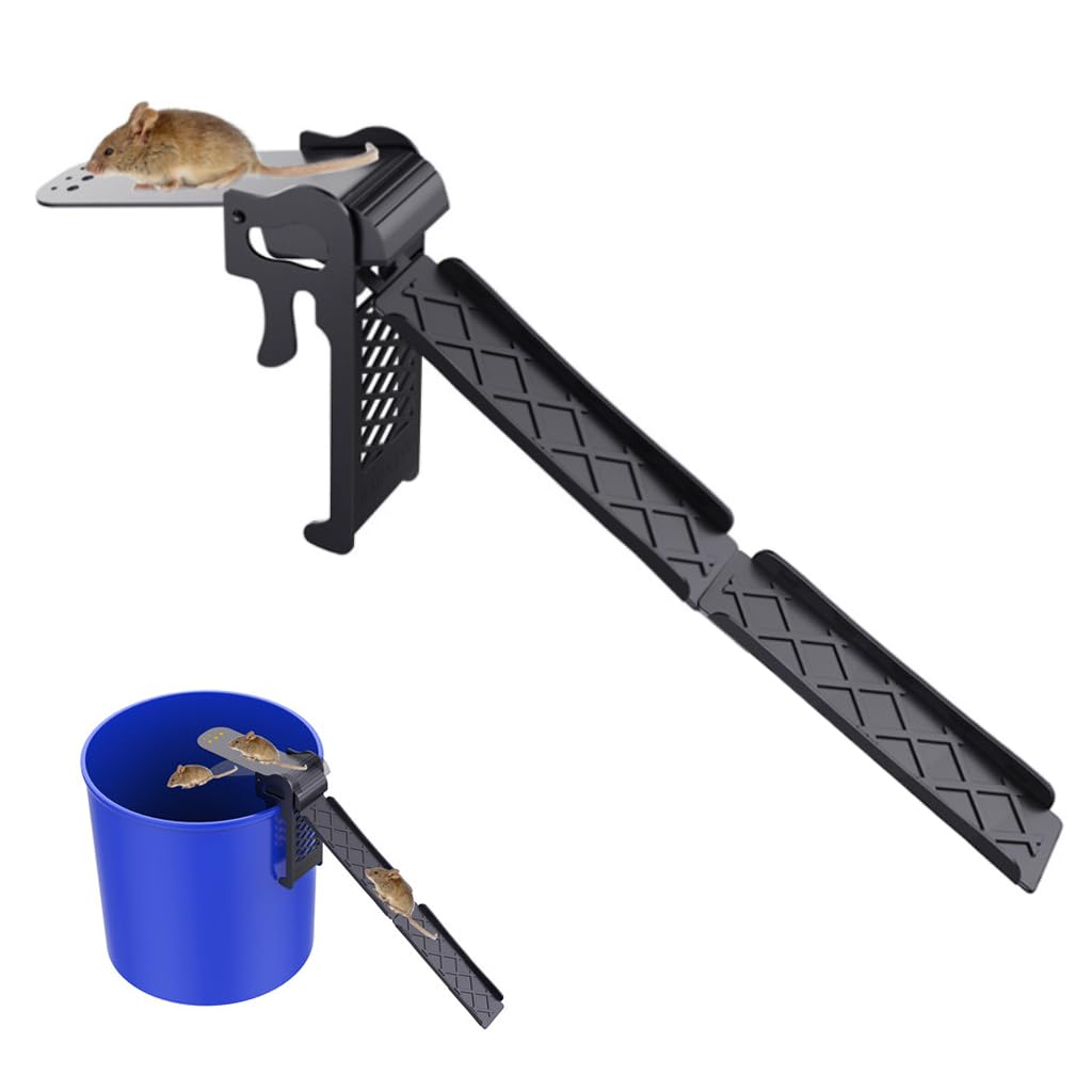 HASTHIP® Mouse Trap for Mice, Chipmunks, Squirrels, Hamsters, Rodents, Reusable Trap Bucket Rat Catcher for House Garden Patio, Teeterboard Trap, Auto Reset, Humane Not Fatal(Bucket Not Included) (B0D496XBH5) Amazon Price History, Amazon Price Tracker