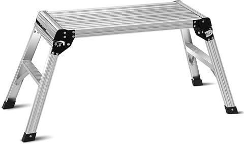TREPPE Banco Plegable Plataforma de Trabajo Aluminio Escalon Taburete