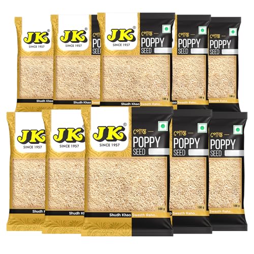 Image of JK Poppy Seeds | Khus Khus Posto | Whole Khus Khus | Posto Dana | Indian Posto Dana | Khas Khas | 100% Pure (Pack of 10),1 Kg