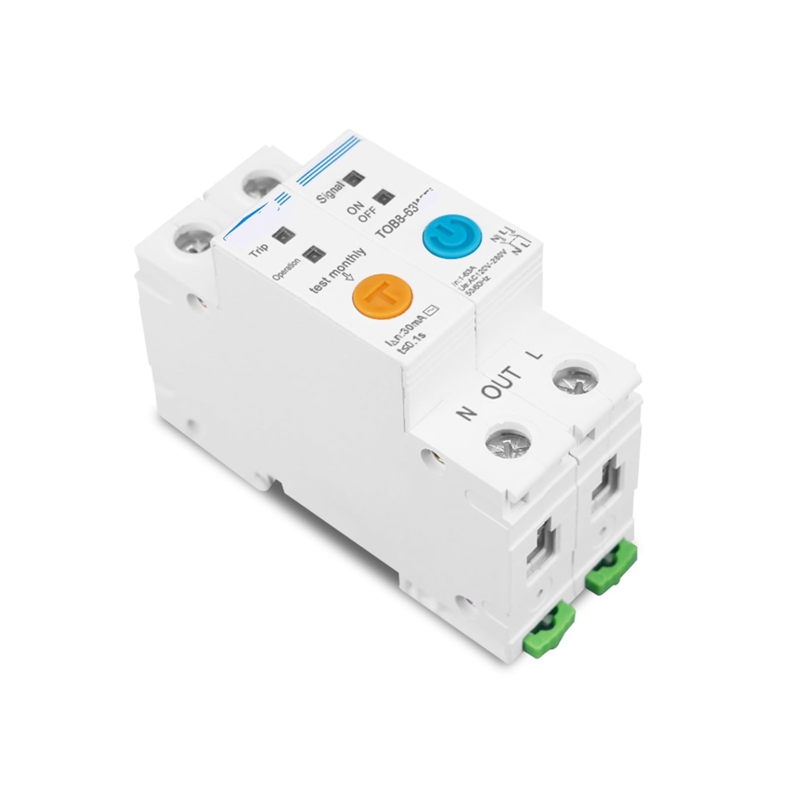 JNVFTCUX 63A Smart Switch Energy Meter KWh Metering Monitoring Circuit Breaker Timer Relay(2P 63A)