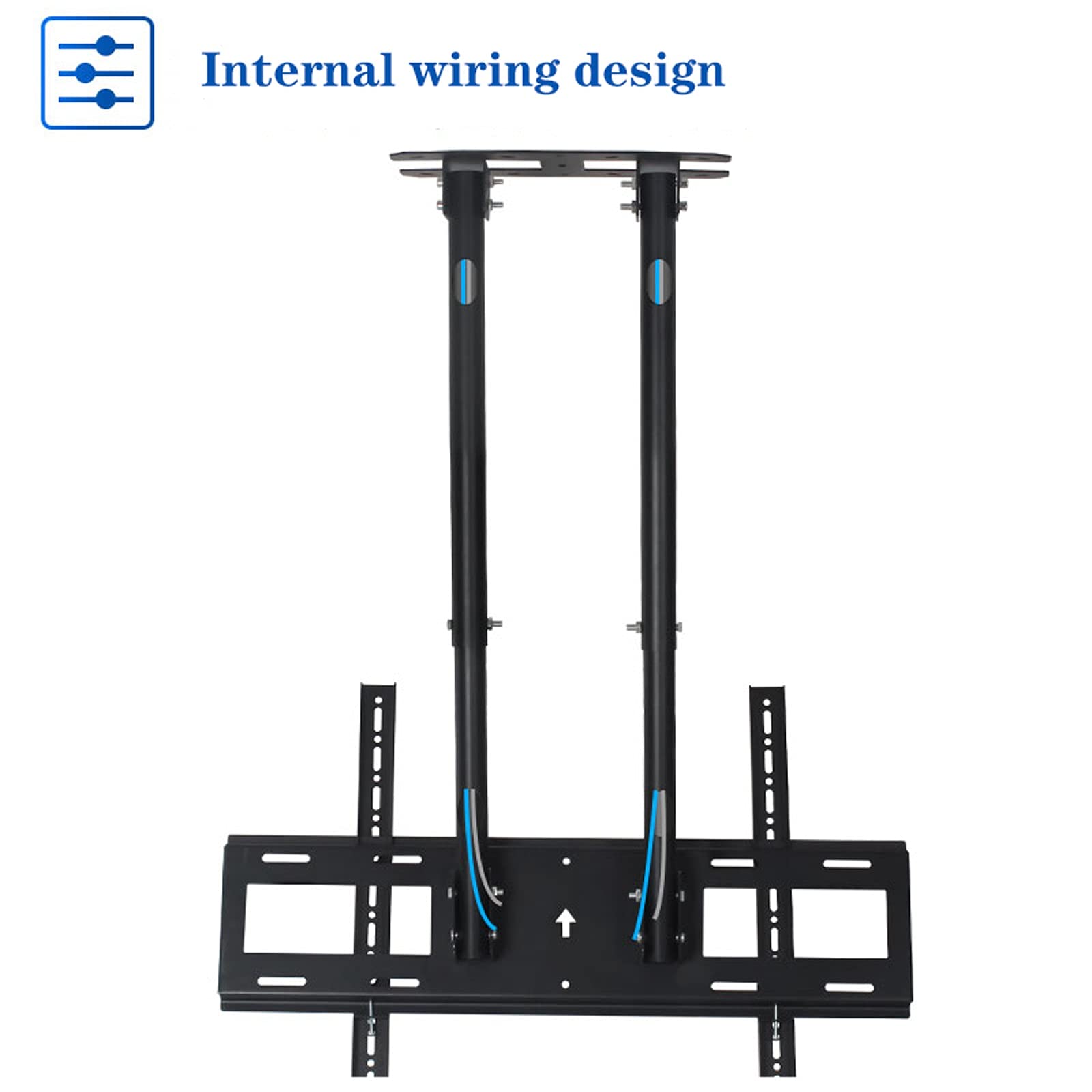 tv Stand tv Staffa di montaggio a soffitto Regolabile telescopico telescopico tv Stand Doppio Palo a schermo singolo for la maggior parte di 60-100 pollici LED, LCD. TV a schermo piatto. .per casa, uf