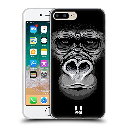 Ya en manzanajugosa.com: Head Case Designs Gran Gorila Cara Grande Ilustrado 2 Carcasa de Gel de Silicona Compatible con Apple iPhone 7 Plus/iPhone 8 Plus