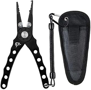 Piscifun Aluminum Saltwater Fishing Pliers Split Ring Pliers Hook Remover Braid Cutters Fish