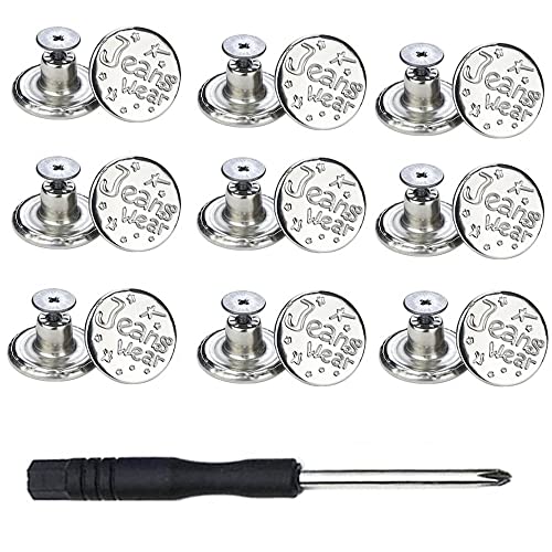 Boutons de remplacement de pantalon de 17 mm, boutons de jean, boutons instantanés, bouton en métal amovible, pour vêtements de cow-boy, vestes sacs, bouton Cover