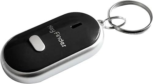 Miniatura 2 de Dispositivo buscador de llaves dispositivo de control de voz antipérdida con silbato de inducción de audio localizador portátil para llavero de