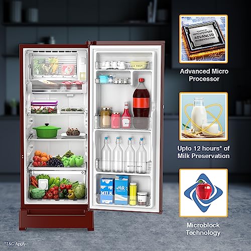 Image of Whirlpool 192 L 3 Star VMPRO Inverter Direct-Cool Single Door Refrigerator (215 VMPRO ROY 3S INV Wine Dafne-Z, Auto Defrost Technology, 2023 Model)