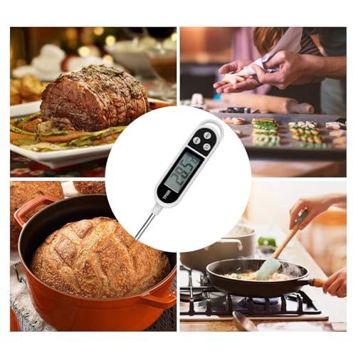STDEV Instant Read Thermometers LCD Display Digital Food with 5.5in Long Probe Cooking