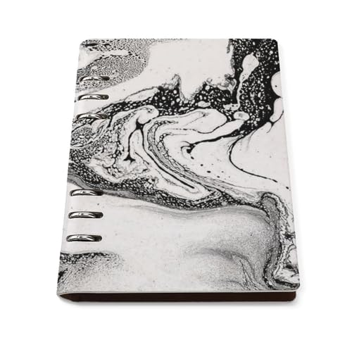 Carnet A5 en cuir chic et épuré avec 6 anneaux rechargeables pour le bureau