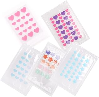 Beavorty Remendos De Acne Hidrocolóide Em Forma De Coração 5 Folhas Remendos De Espinha De Flor Estrela Remendo De Capa Absorvente De Acne Ferramenta De Remoção De Etiqueta De Para Adesivo