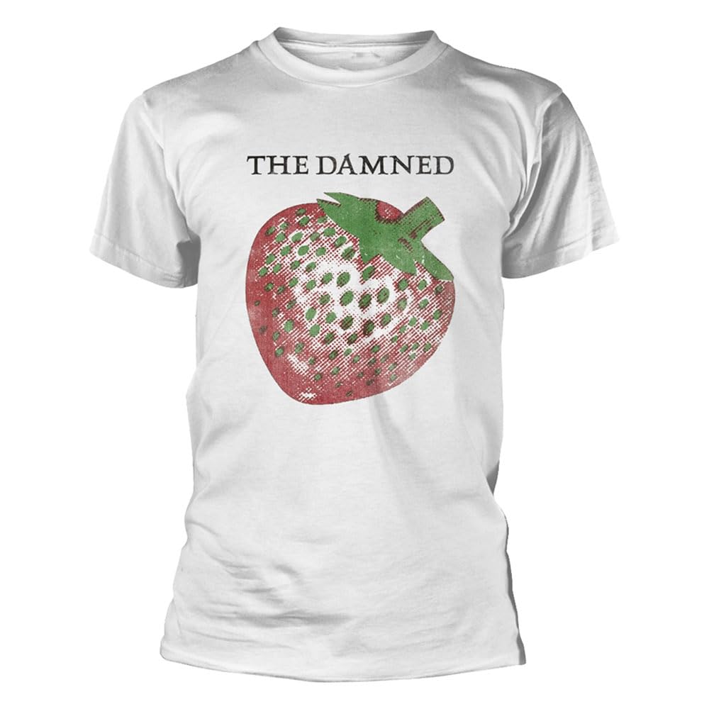 Plastic Head Unisex White Plastichead The Damned Strawberries Band Logo T Shirt M