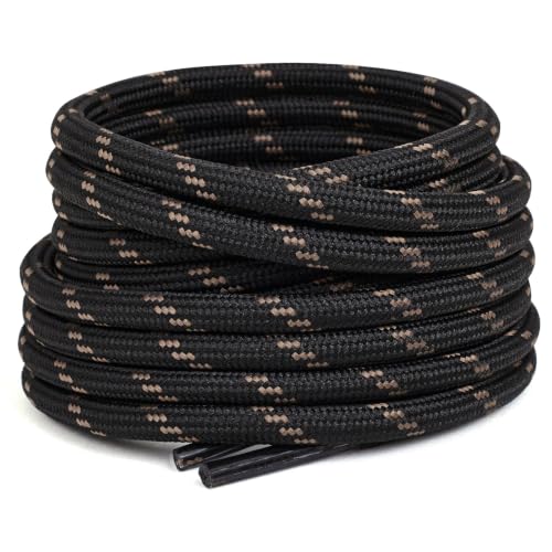 Image of Stepace 2 Pairs Round Heavy Duty Boot Laces for Hiking and Work Boots