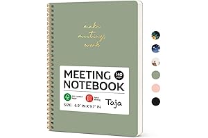 Taja Teal Work Organization Office Supplies Meeting Notebook
