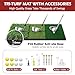 Golf Net, 10x7ft Heavy Duty Practice Nets with Tri-Turf Mat, All-in-1 Golf Hitting Aid for Backyard Driving Chipping Swing Indoor Outdoor Training, Gifts for Men Dad and Golfer