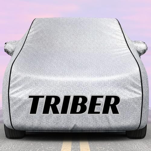 Image of Kings of Cover New Silver 100% Waterproof Triber Car Cover | Polyester Car Body Cover for Rain & Sun | UV Protection, Dustproof, Scratch Resistant, Windproof, Heat Resistant, Custom Fit
