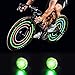 MapleSeeker Bike Wheel Lights Bike Spoke Lights with Batteries Included, Waterproof Bicycle Wheel Lights for Safe Cycling, Easy to Install Cool Bike Lights for Wheels (2-Pack Green)