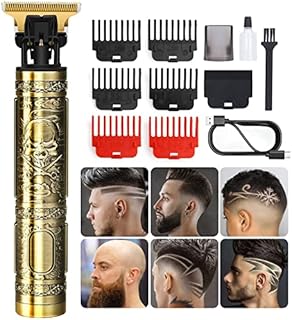 Electric Hair Clippers for Men,Professional Beard Trimmer Men Cordless,Precision T-Bladed, with6 Limit Combs,Outliner Grooming Baldheaded Shaver,USB Type-C Charging 1200mah,Hair Trimmer Gifts for Men