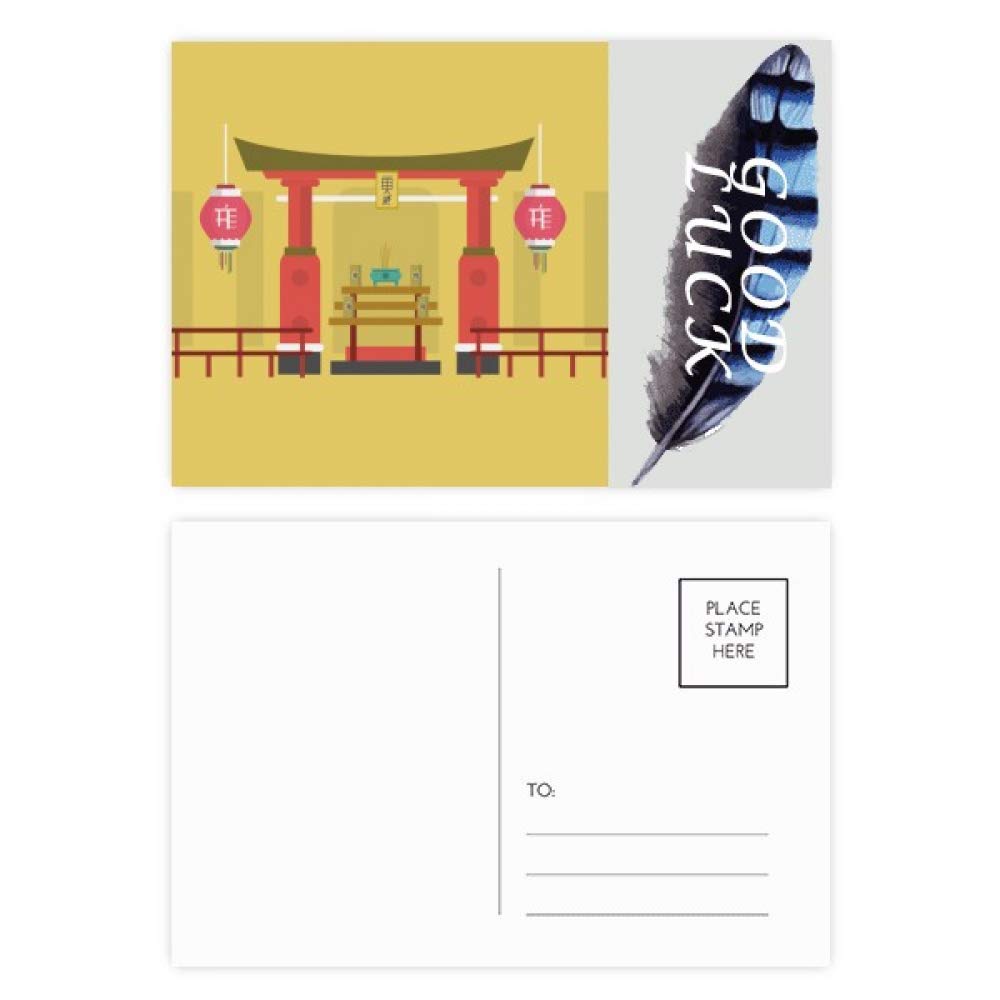 Lantern Memorial Gateway China Town Lucky Feather Postcard Set Thanks Card Mailing Side 20pcs