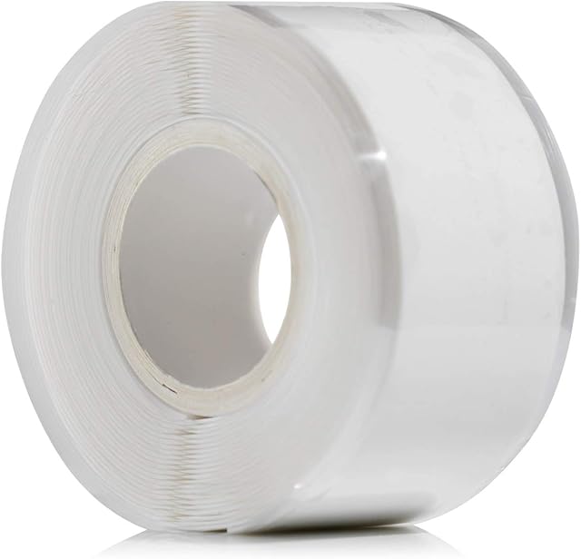 YoiYee Self Amalgamating Tape, Waterproof Self-Fusing Silicone Rubber Plumbing Tool for Plumber/Stop Leak/Leaking Pipe Sealing/Water Hose Repair/Electrical Cable Wire Insulation, 3m x 25mm, White