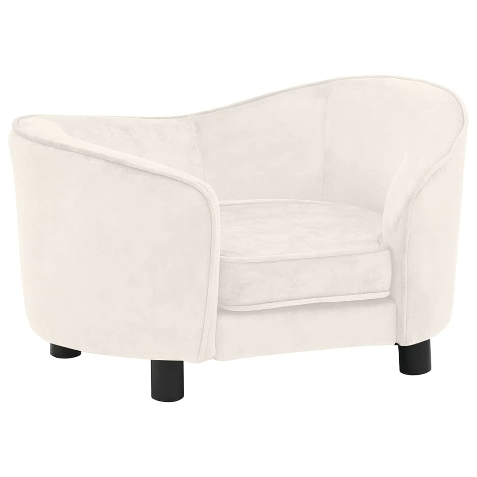 LAPOOH Divano per cani color crema 69 x 49 x 40 cm peluche, letto per cani, divano per cani, forniture per animali domestici, forniture per cani-171025