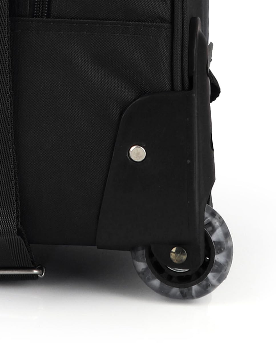 Gabol - Maletín con Ruedas y Compartimento para Portátil 15,6″ Week Eco 40x36x19 cm - Altura con Tirador Totalmente Extendida 101 cm - Fabricado en Poliéster Reciclado RPET - Diseño Español - Negro