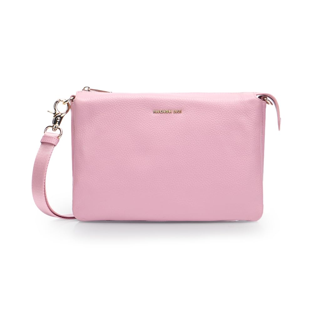 Mandarina Duck Mellow Leather Crossover Women's, Lilac Rose, Taglia Unica