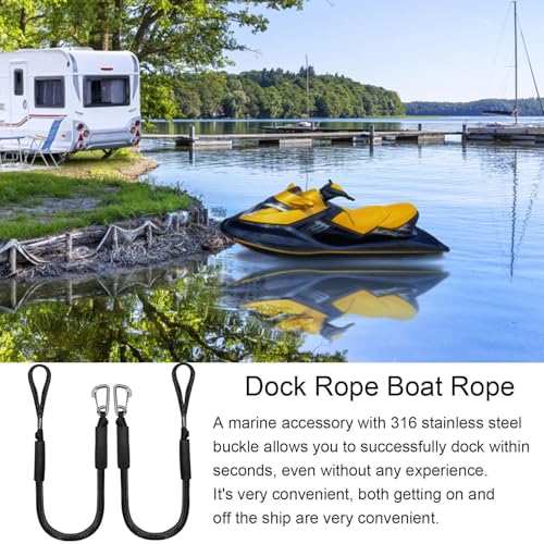 Corde de quai réglable en acier inox pour stabiliser votre ponton