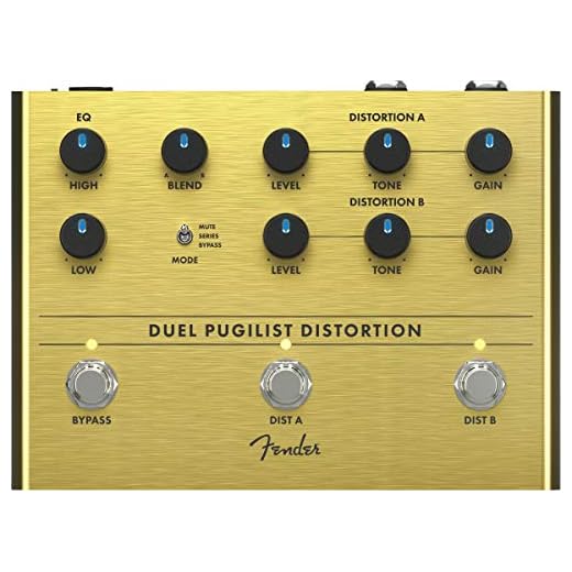 Fender® »DUEL PUGILIST DISTORTION« Pedal de efecto para guitarra eléctrica