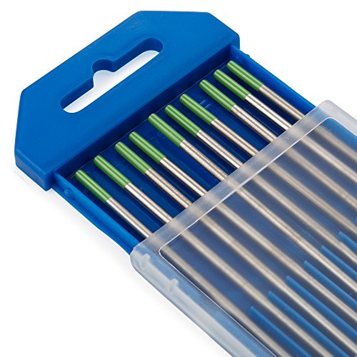 Image of Midwest Tungsten Service TIG Welding Tungsten Electrodes 10-Pack (Green - Pure Tungsten, 0.040 inch)