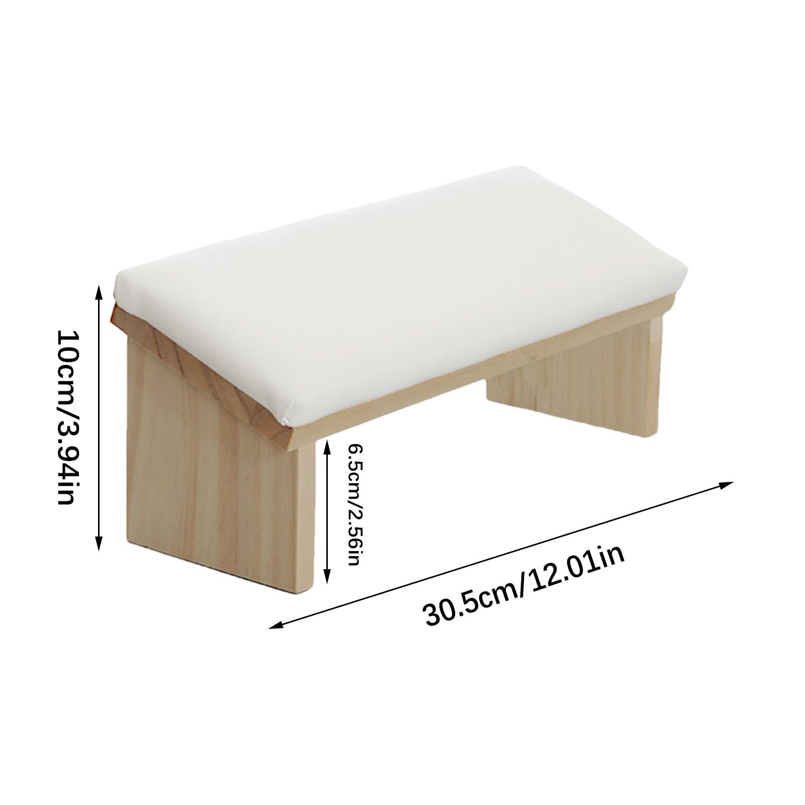 Bracciolo per tecnici delle unghie, comodo per manicure, poggiabraccia in pelle PU, design smussato in legno PU, supporto robusto per la casa