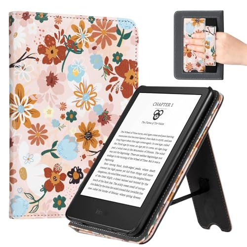 Image of CoBak Case for 6 inch E-Reader - PU Leather Smart Cover with Auto Sleep /Wake & Hand Strap, not Compatible with Kobo Clara,Jasmine