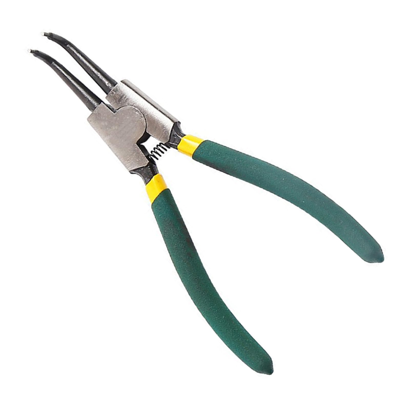 Tsophreniq Design A 7Inch Double Purpose Circlip Pliers With Bent And Straight Heads For Internal External Spring Rings Removal Double Purpose Pliers